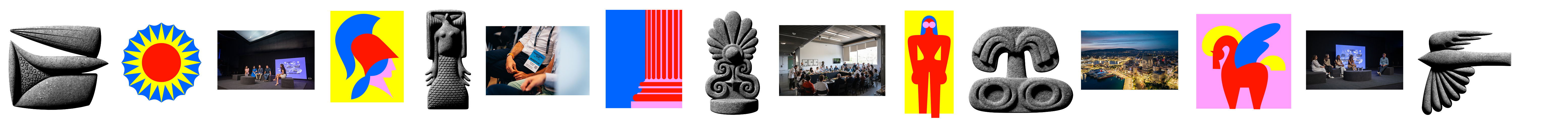 A collage of Panathenea festival images and graphics.